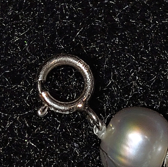 VINTAGE JAPANESE AKOYA SILVER PINK PEARL NECKLACE 18" 925 SILVER STRAND 7.5-8mm - Picture 11 of 12